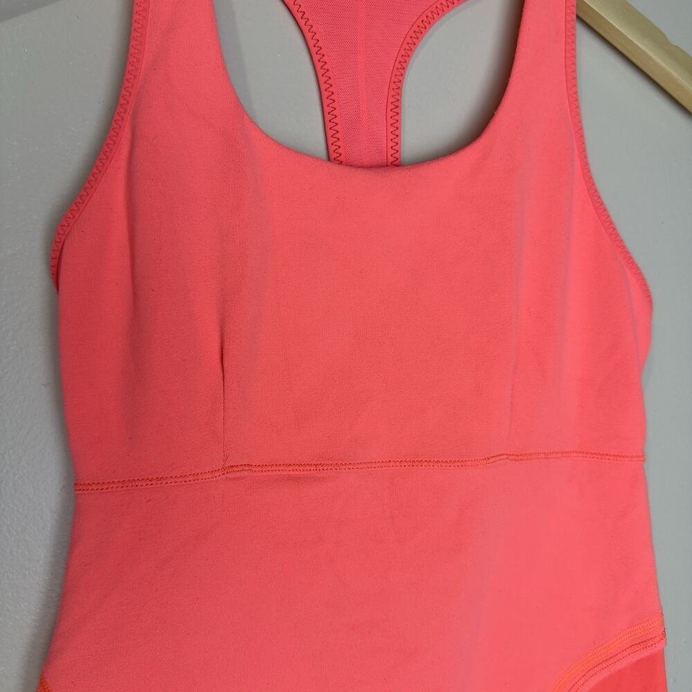 Lululemon Women’s Tank Top Neon Orange/Pink Size 6 Premium Activewear - Picture 5 of 9